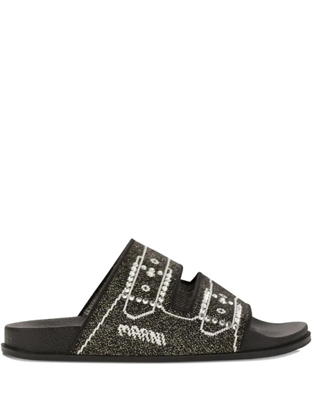  Marni Embellished Sandals - Black 