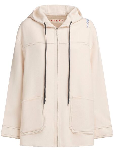 Marni Embroidered Parka Jacket - Neutrals 