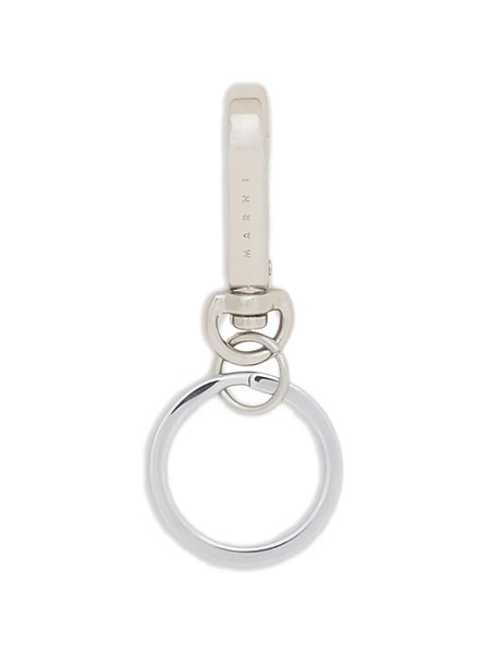  Marni Engraved Keyring - Silver 