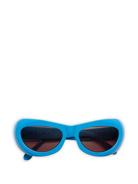  Marni Eyewear Field Of Rushes Oval-frame Sunglasses - Blue 