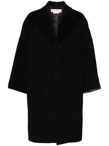  Marni Felted Midi Coat - Black 