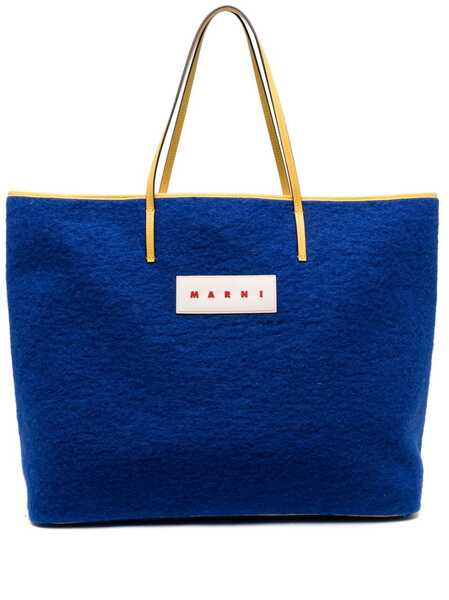  Marni Felted Reversible Tote Bag - Blue 