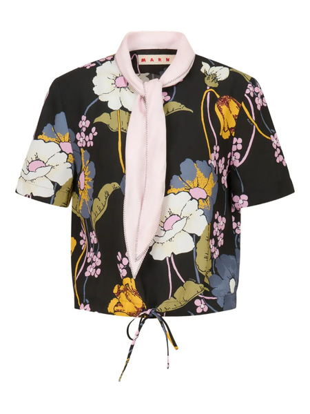  Marni Floral Blouse - Black 