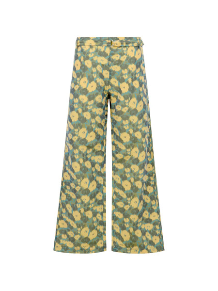  Marni Floral D-ring Belt Trousers - Blue 