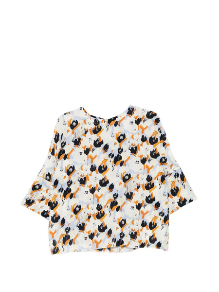 Marni Floral-pattern Blouse - Blue 