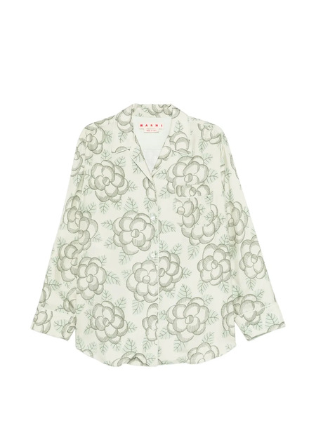  Marni Floral Print Shirt - Neutrals 