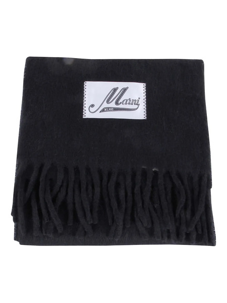  Marni Fringed-trims Scarf - Black 