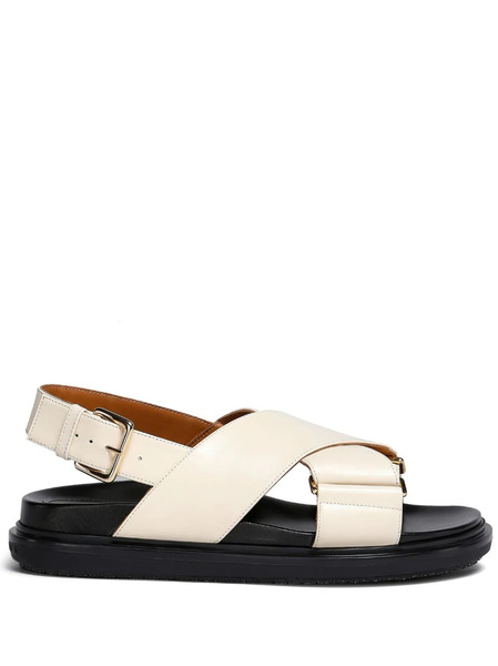  Marni Fussbet Leather Sandals - Neutrals 