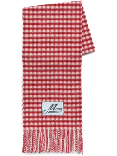  Marni Gingham Scarf - Red 