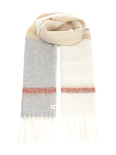  Marni Gradient-striped Wool Scarf - White 