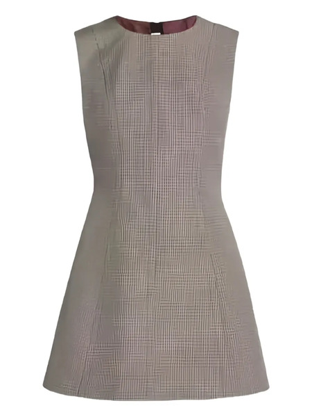  Marni Houndstooth-pattern Flared Mini Dress - Grey 