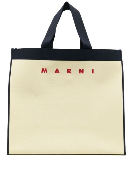  Marni Jacquard Tote Bag - Yellow 