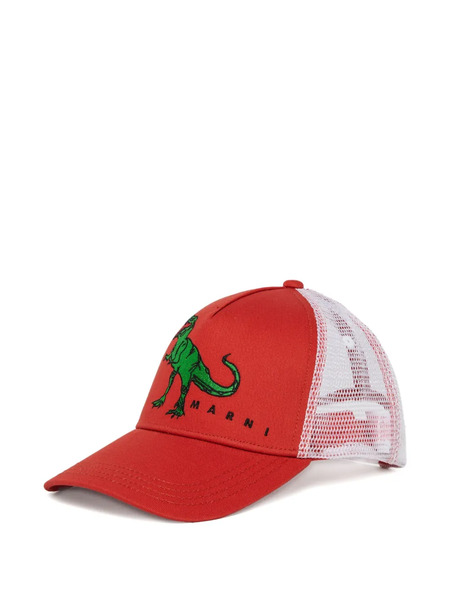  Marni Kids Curved-brim Logo Baseball Cap - Red 