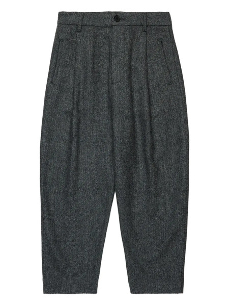  Marni Kids Herringbone-pattern Trousers - Grey 