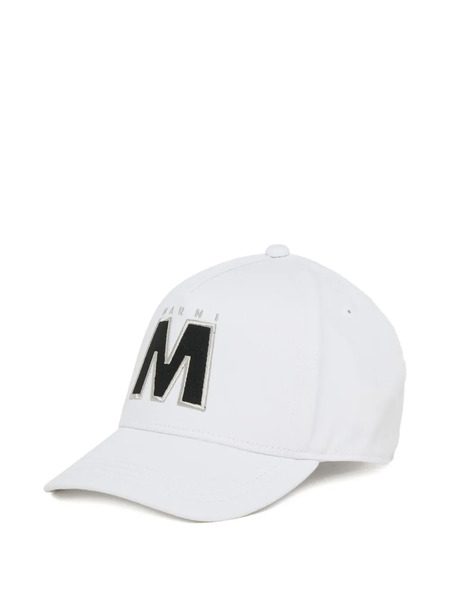  Marni Kids Initial Baseball Hat - White 