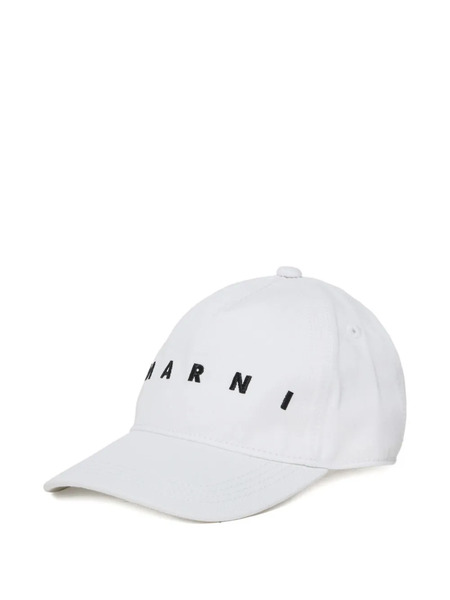  Marni Kids Logo-embroidered Cap - White 