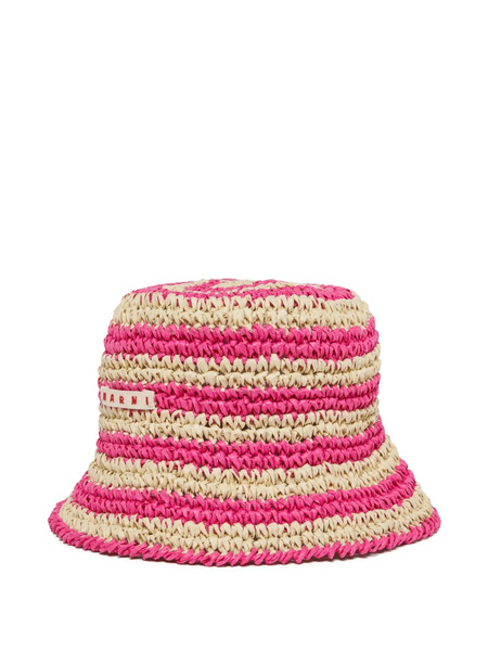  Marni Kids Logo-patch Bucket Hat - Neutrals 