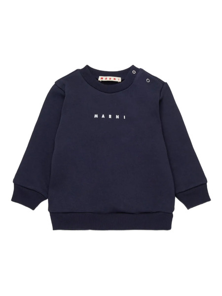  Marni Kids Logo-print Sweatshirt - Blue 