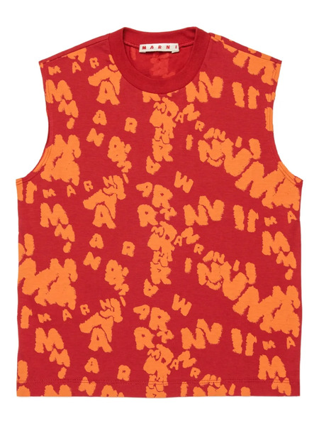  Marni Kids Printed Sleeveless T-shirt - Red 