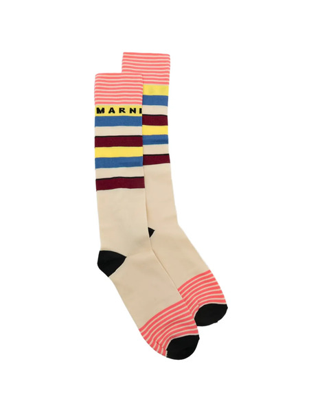  Marni Kids Striped Socks - Neutrals 