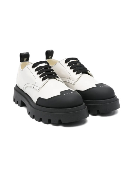  Marni Kids Toe-cap Leather Sneakers - Neutrals 