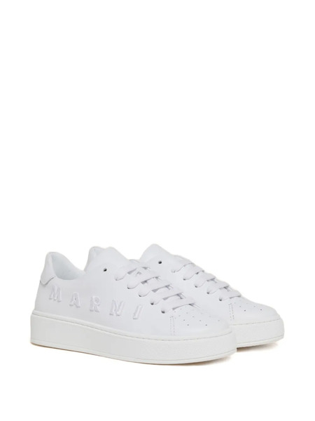  Marni Kids White Leather Sneaker 