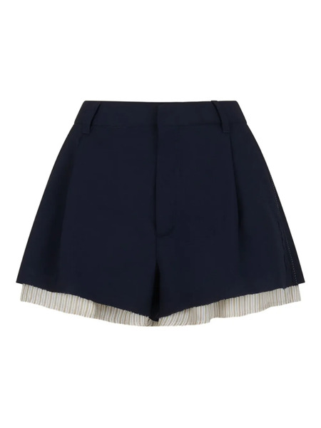  Marni Layered Pleated Shorts - Blue 
