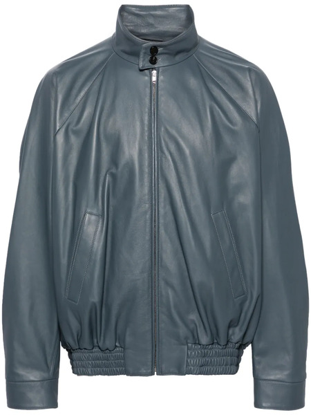  Marni Leather Bomber Jacket - Grey 