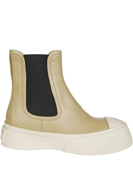  Marni Leather Chelsea Boots - Neutrals 