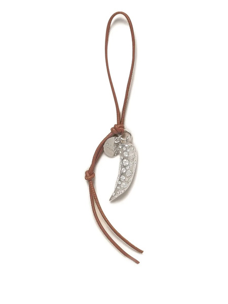  Marni Leather Crystal-embellished Keyring - Brown 