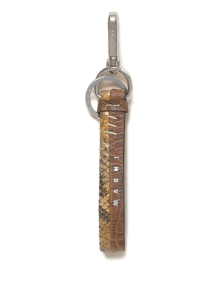  Marni Leather Keyring - Brown 