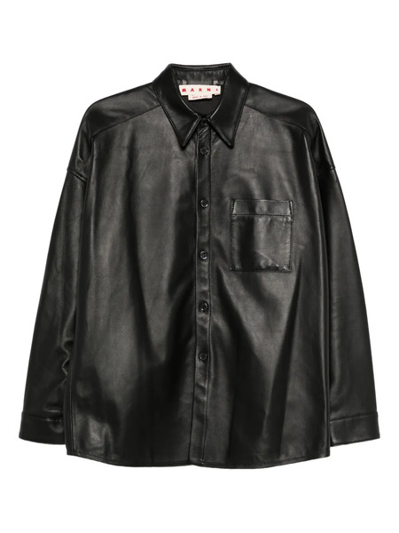  Marni Leather Shirt - Black 
