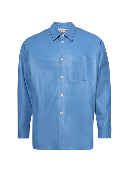  Marni Leather Shirt - Blue 