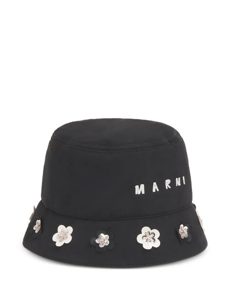  Marni Logo Bucket Hat - Black 