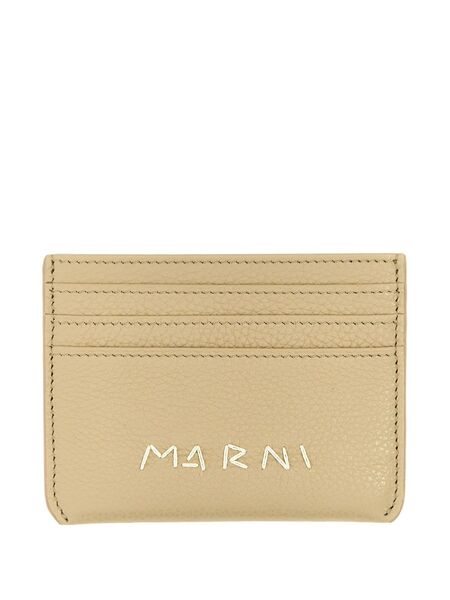  Marni Logo Card Holder - Neutrals 