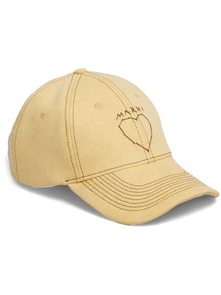  Marni Logo-embroidered Baseball Cap - Yellow 