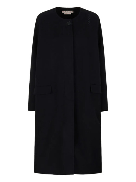  Marni Logo-embroidered Coat - Black 