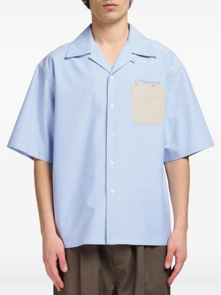  Marni Logo-embroidered Shirt - Blue 