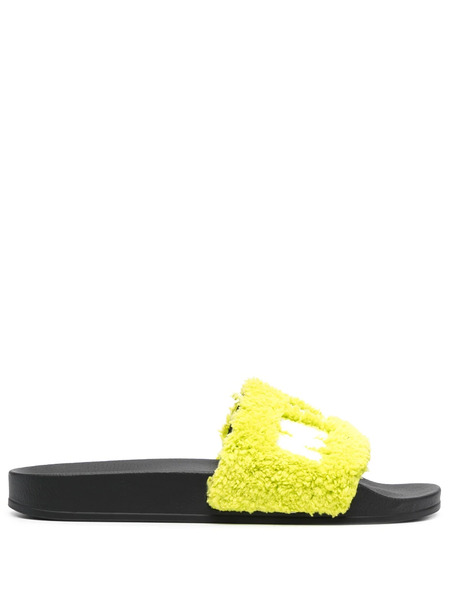  Marni Logo Flat Slides - Black 