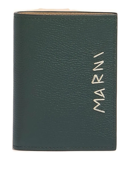  Marni Logo-lettering Bifold Wallet - Green 