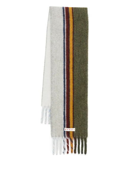  Marni Logo-patch Scarf - Green 