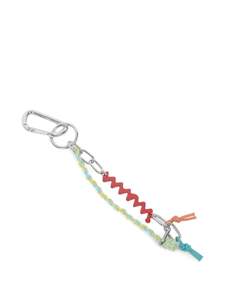  Marni Logo-plaque Keyring - Silver 