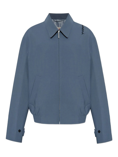  Marni Logo-print Bomber Jacket - Blue 