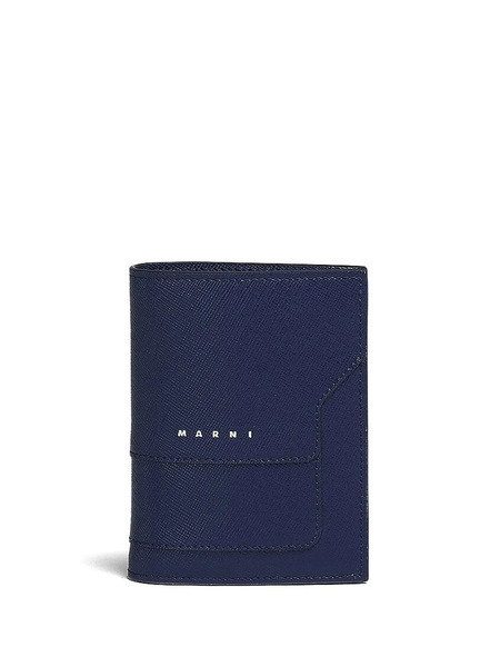 Marni Logo-print Leather Wallet - Blue 