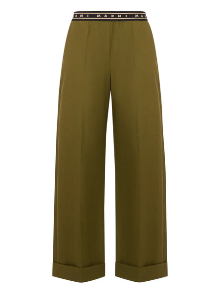  Marni Logo Trousers - Green 