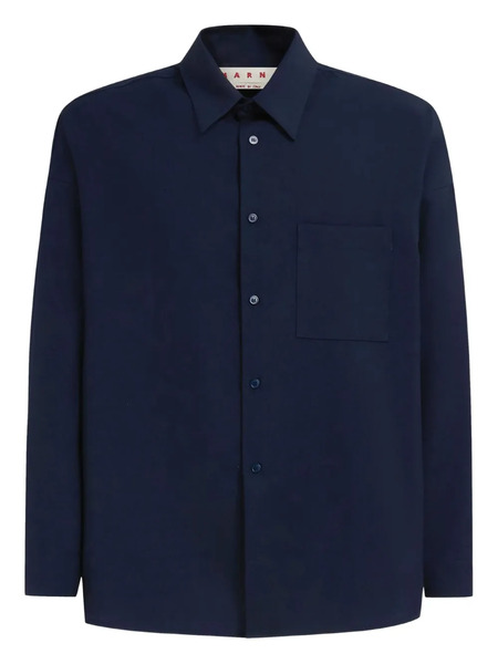  Marni Long-sleeved Wool Shirt - Blue 