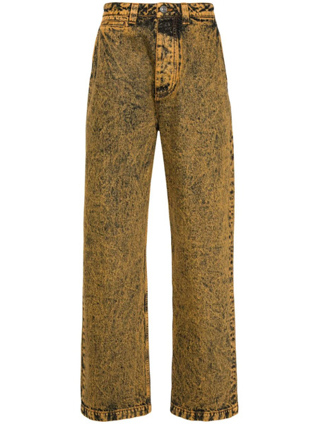  Marni Marble-dyed Tapered Jeans - Yellow 