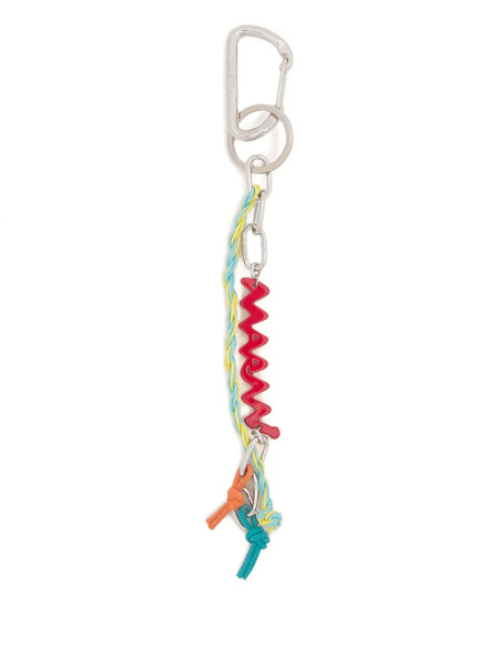  Marni Metal-symbol Twisted-cord Keyring - Silver 