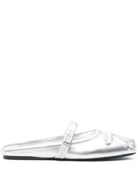 Marni Metallic-effect Slippers - Grey 