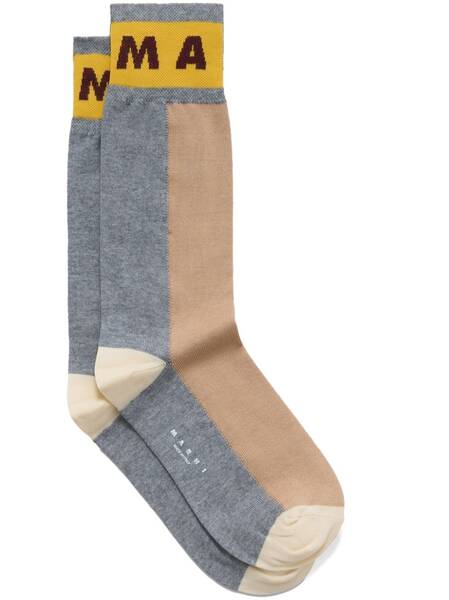  Marni Mid-length Cotton Socks - Neutrals 